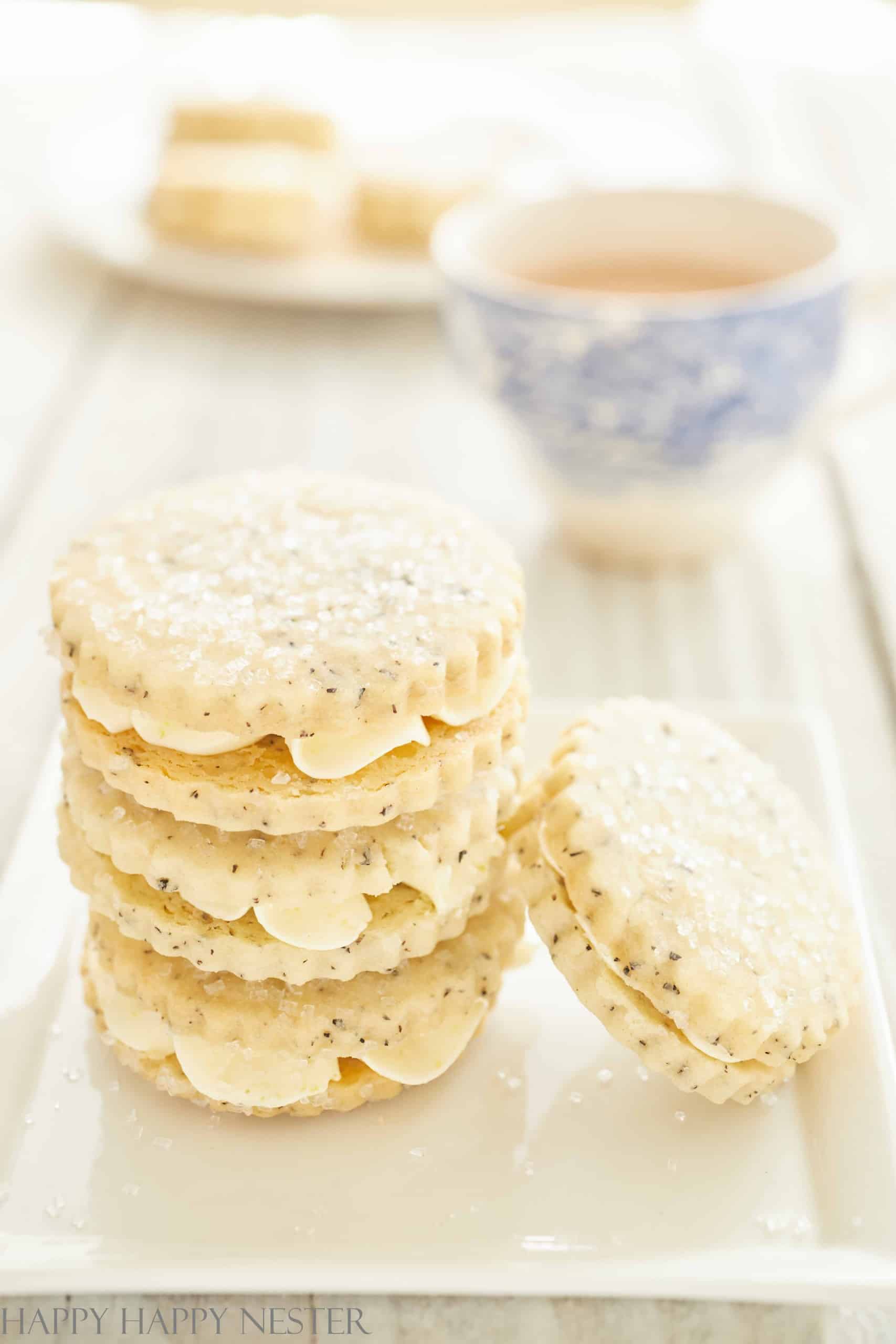 Earl Grey Shortbread Cookies - Sprinkle Bakes