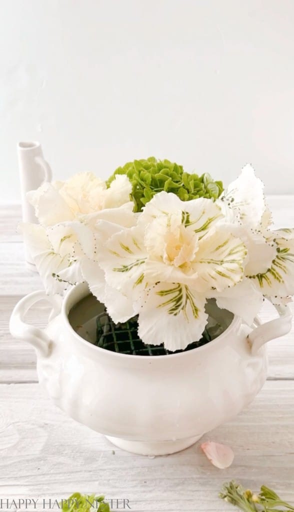 vintage teacup floral arrangement