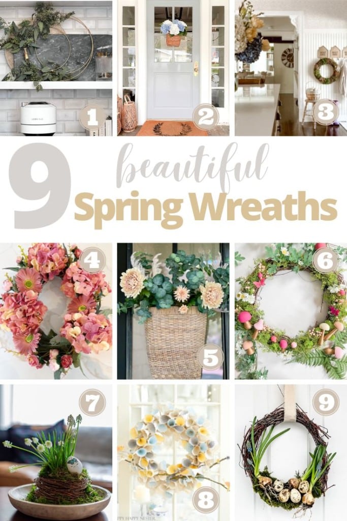 Easy DIY Spring Wreath Ideas for outdoors using Terra Cotta Pots