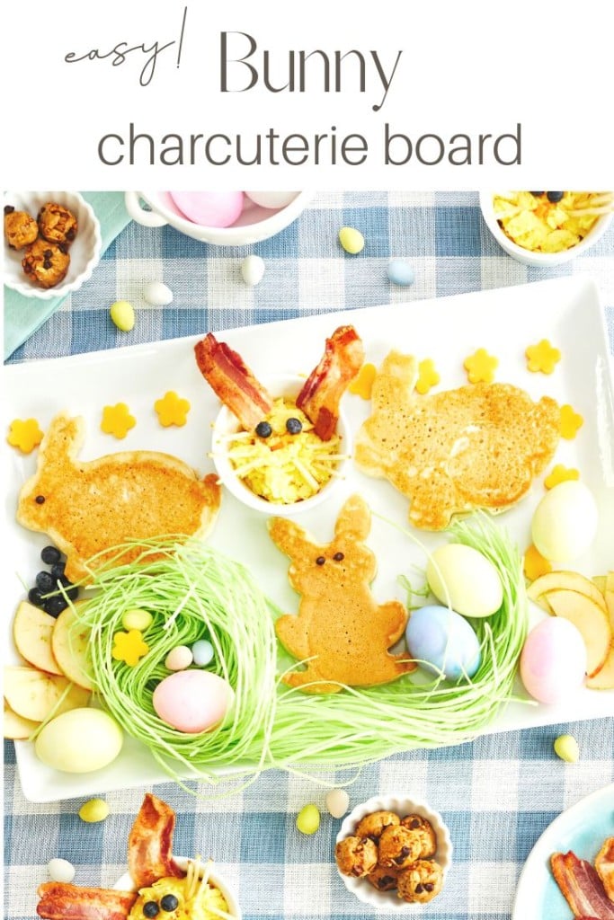bunny charcuterie board pin image