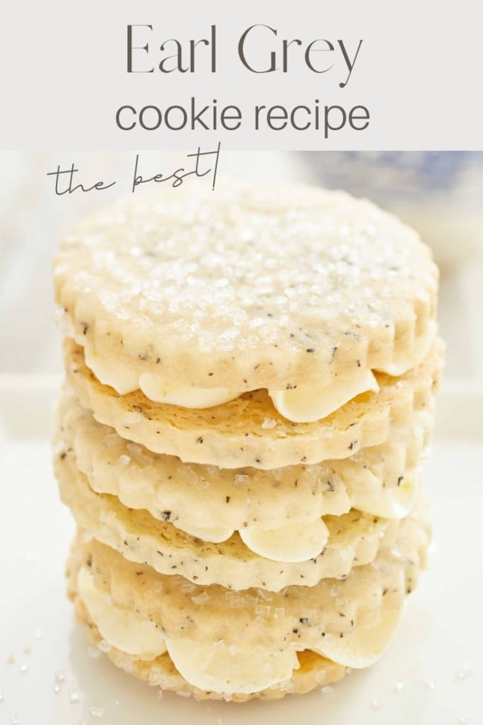 earl grey shortbread cookie recipe pin