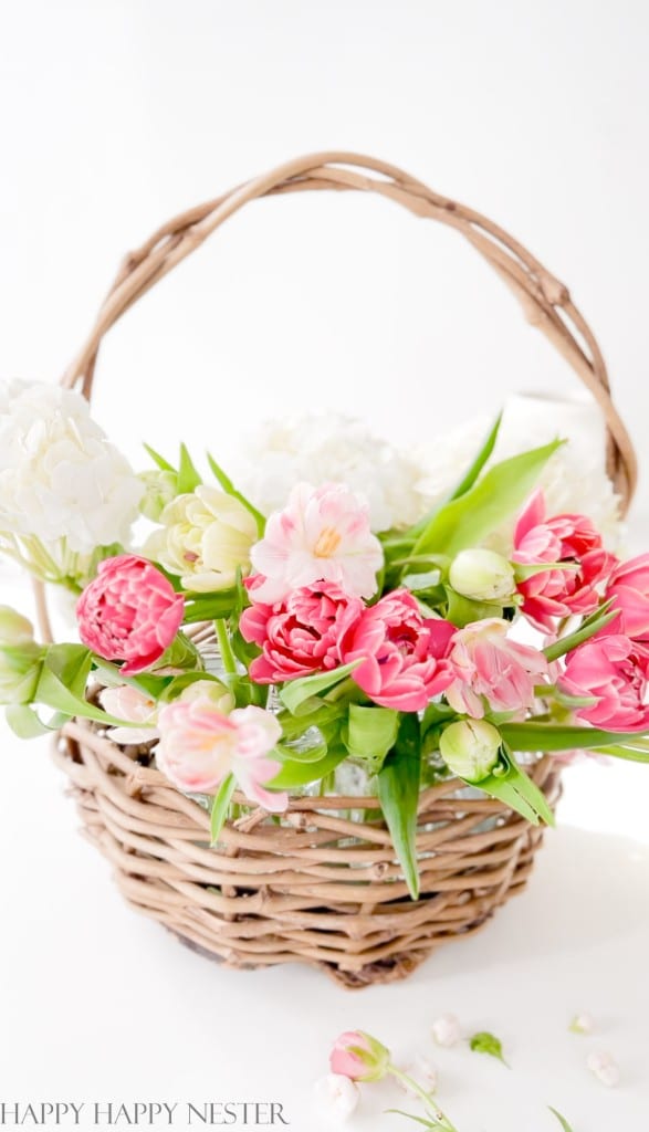 easter basket flower arrangement