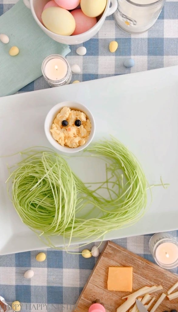 easter bunny snack board