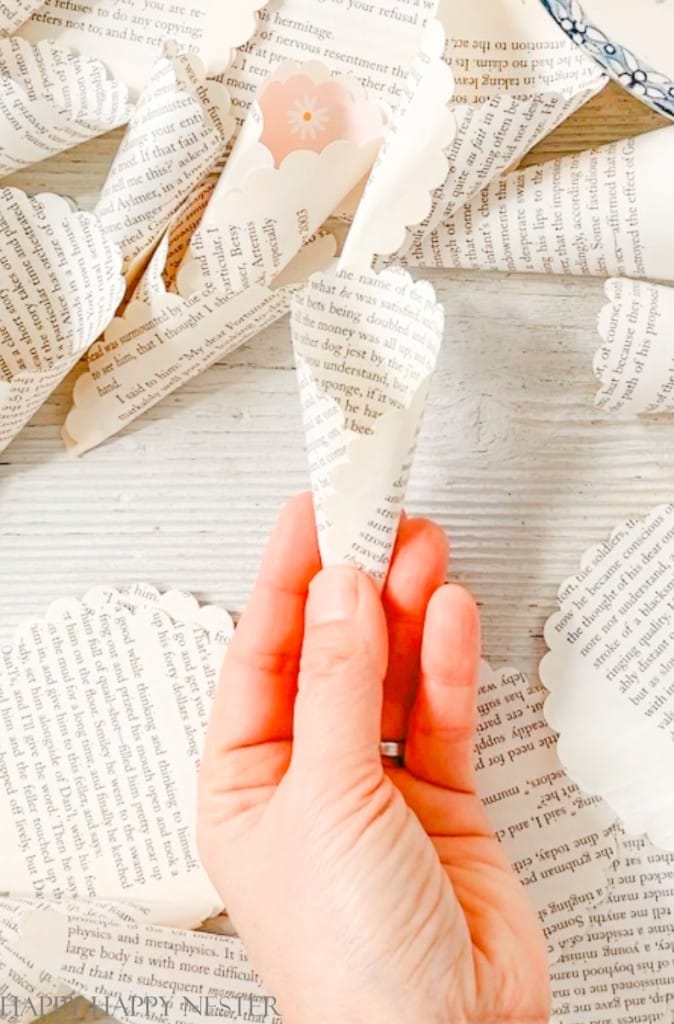 how to make a vintage book page wreath