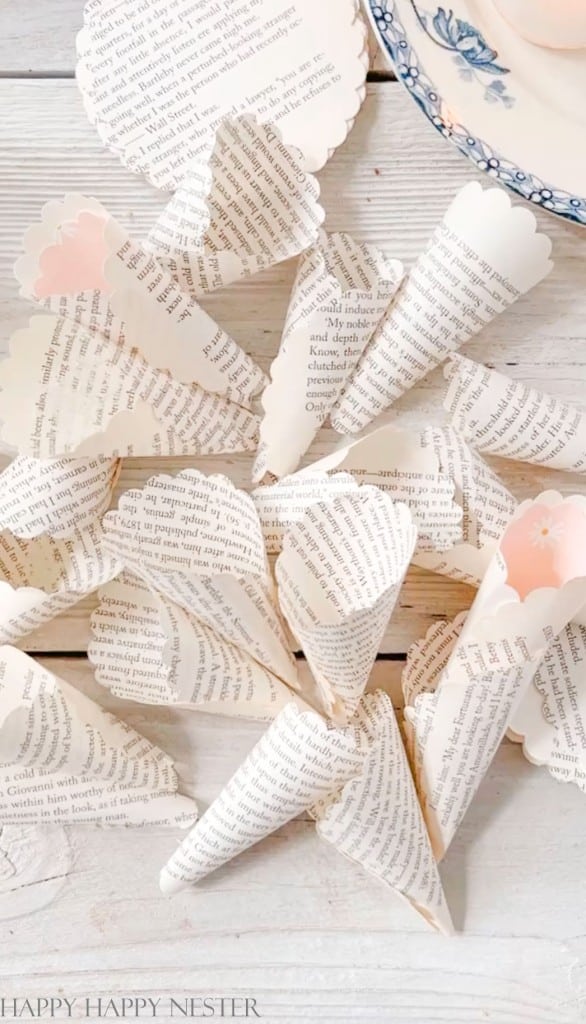 how to make a wreath out of book pages