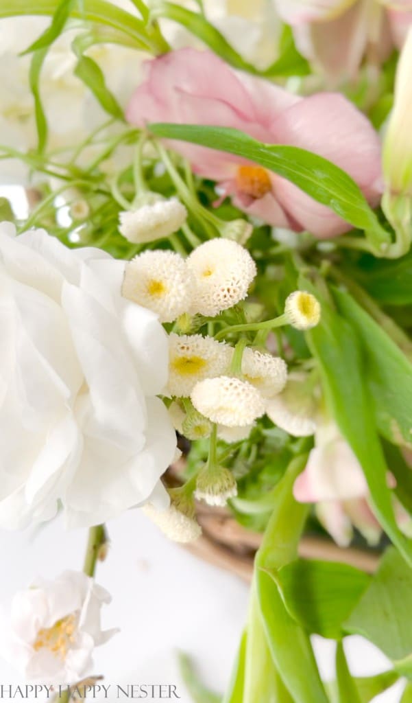 spring floral basket arrangement