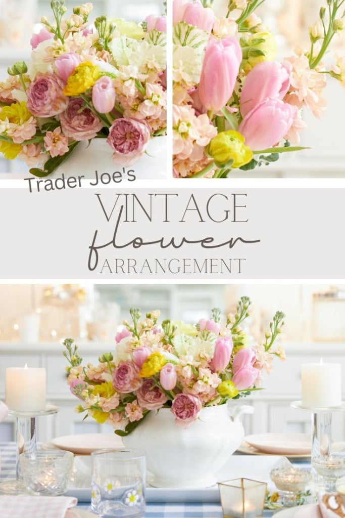 vintage flower arrangement pin image