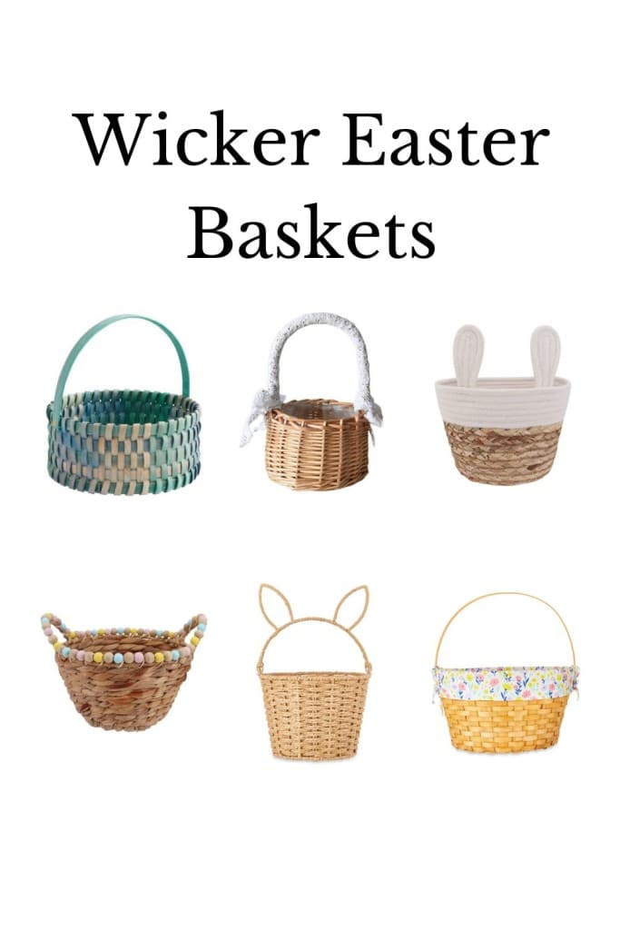 wicker easter baskets
