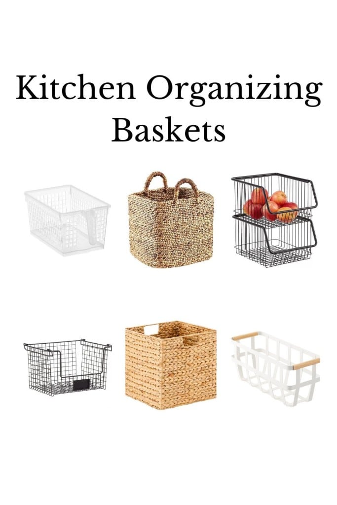 kitchen organizing baskets