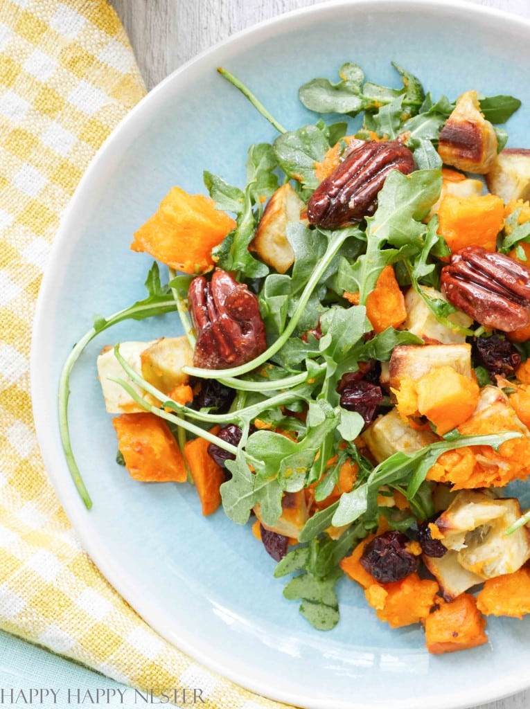 roasted sweet potatoes with arugula as a part of collection of salad bowl ideas
