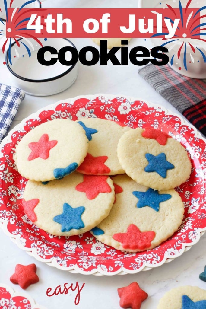 4th of July cookies pin image