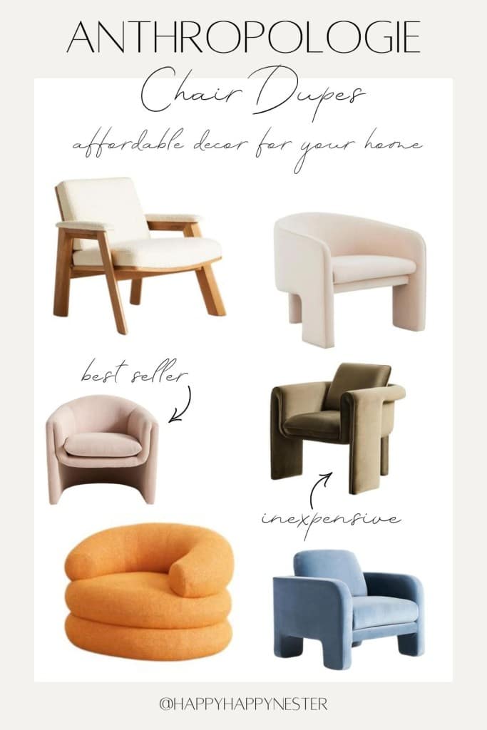 anthropologie chair dupes