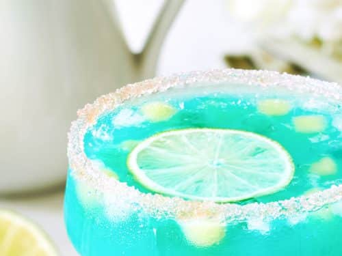 Blue Mermaid Water Margarita Cocktail - A Grateful Meal