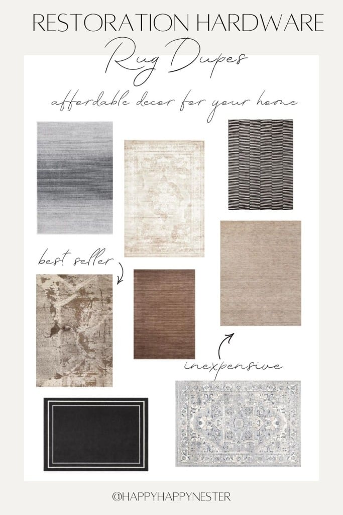 restoration hardware rug dupes