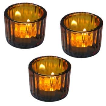 fall dining room table decor glass votives