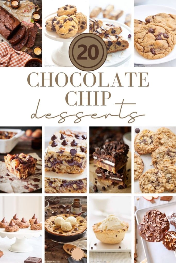 20 desserts to make with chocolate chips pin image