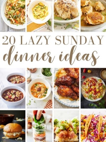 20 lazy sunday dinner ideas pin