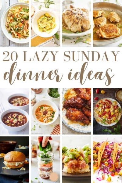 20 lazy sunday dinner ideas pin