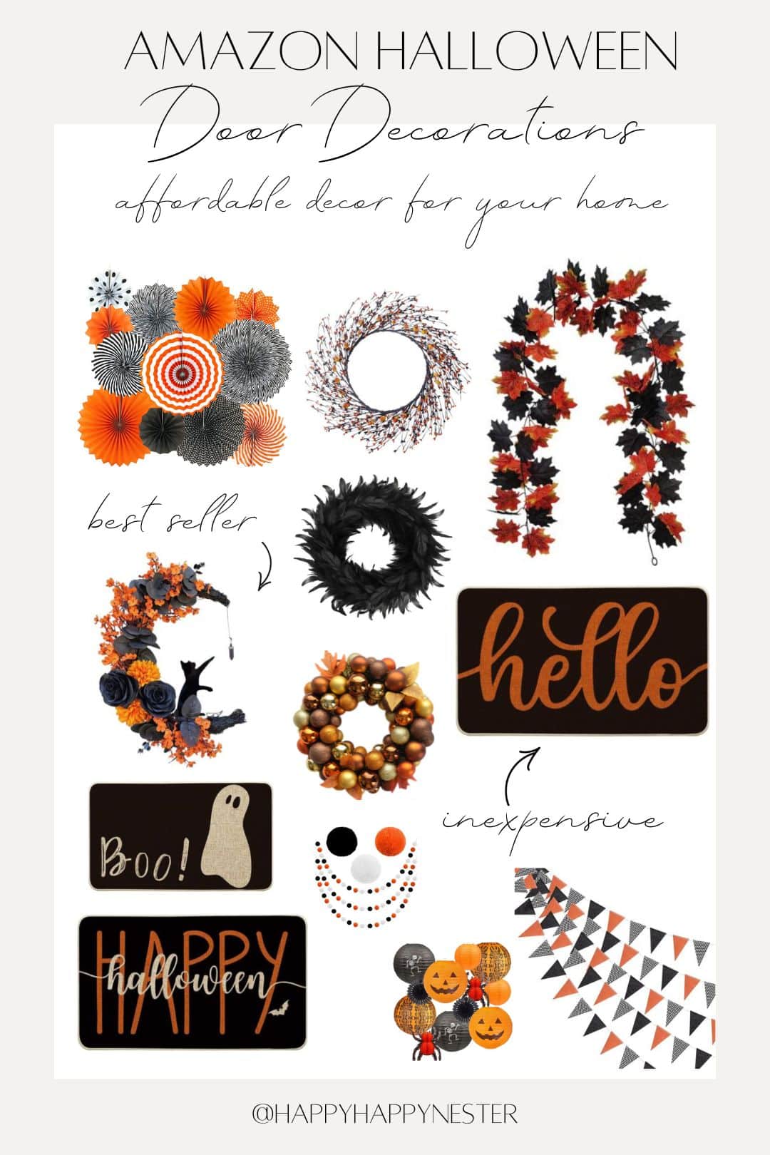 Amazon Halloween Door Decorations Happy Happy Nester