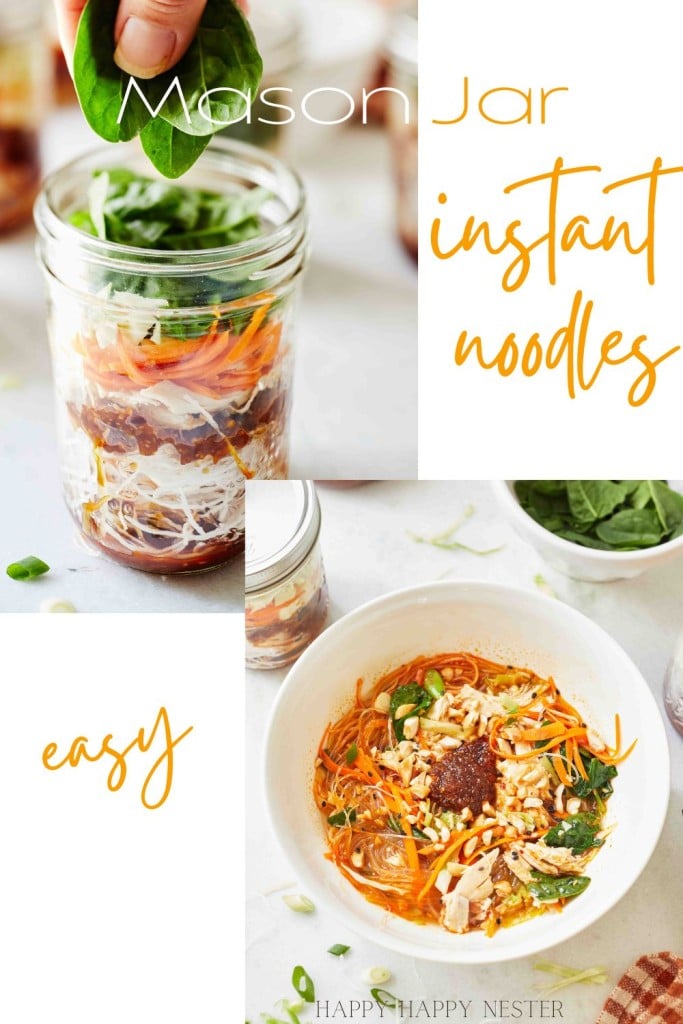 mason jar instant noodles pin image