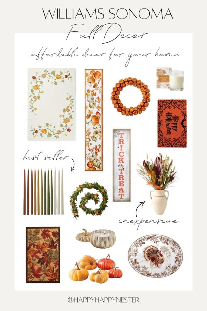 williams sonoma fall decor