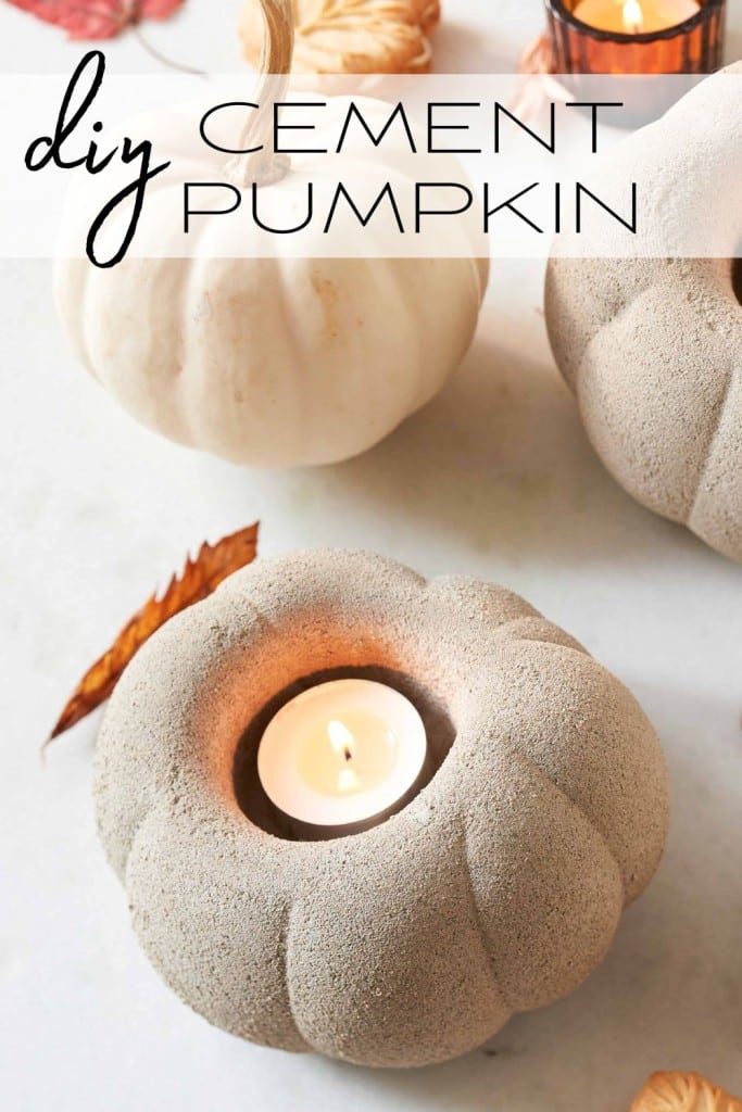 Cement Pumpkins DIY pin image