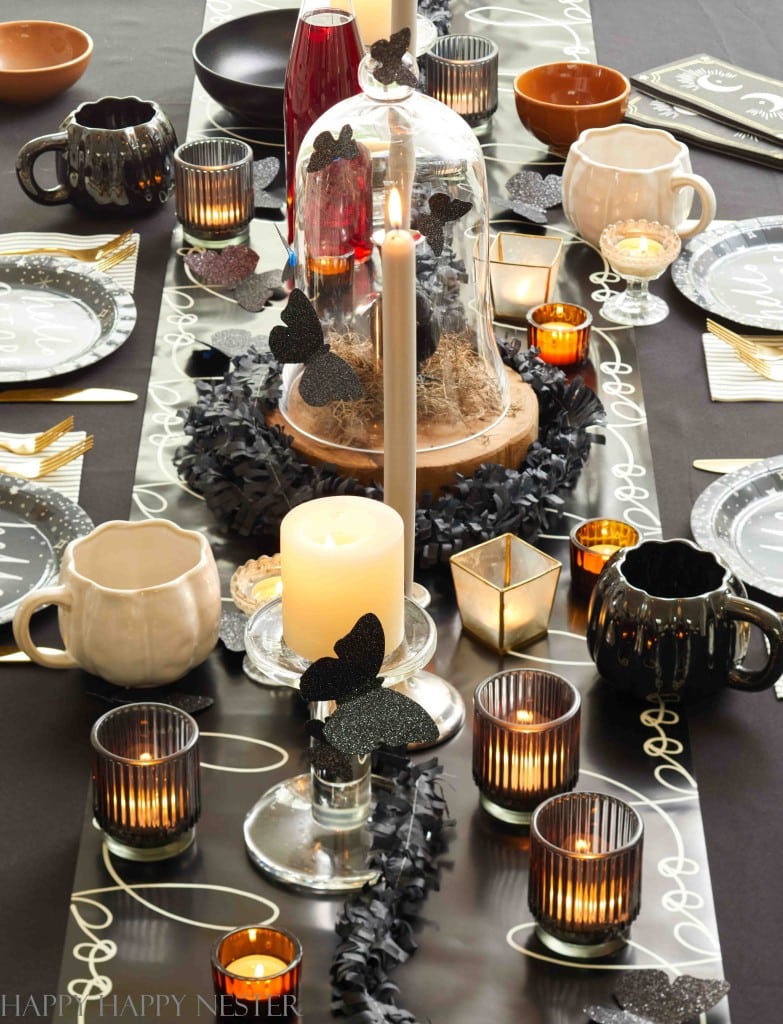 Decorating a Table for Halloween image with a table full of Halloween decor
