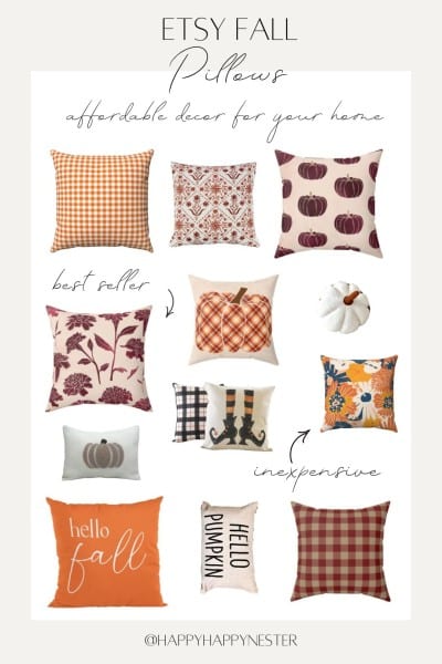 etsy fall pillows