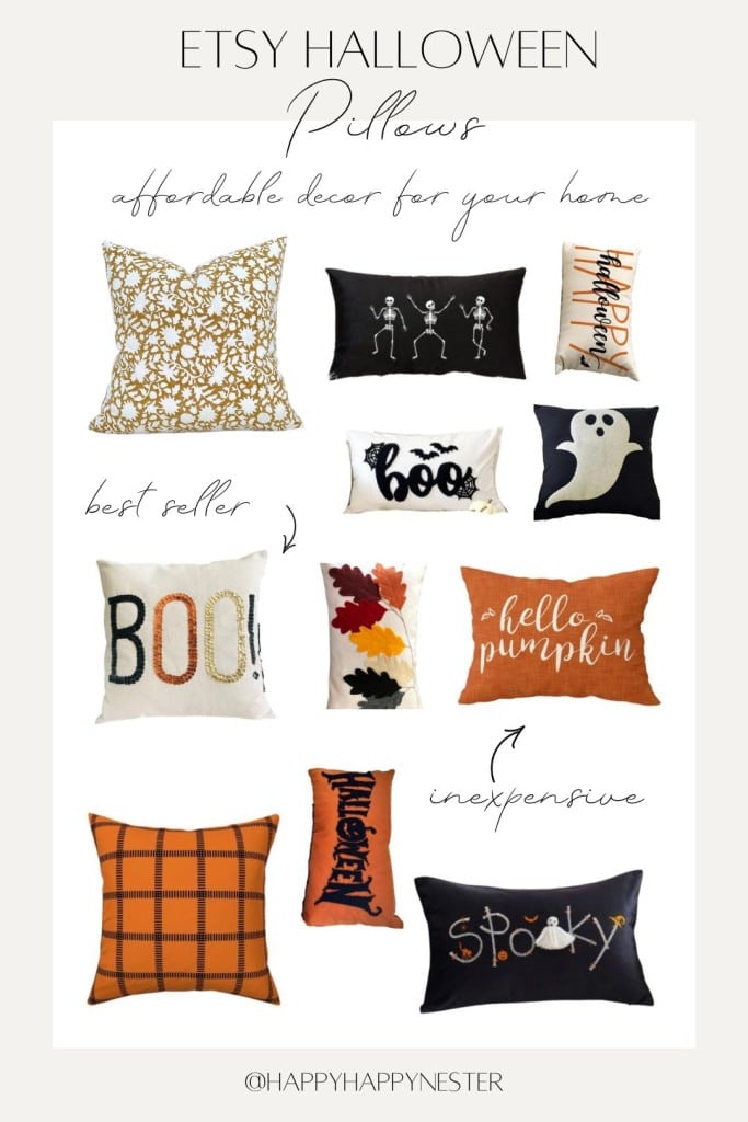 etsy halloween pillows