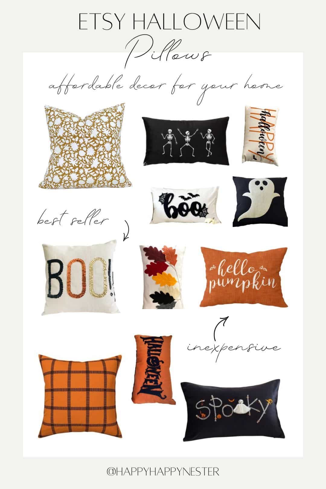 Etsy Halloween Pillows Happy Happy Nester