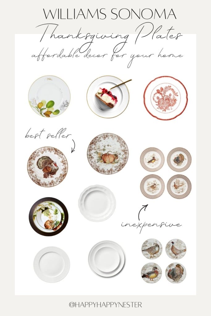 Williams Sonoma Thanksgiving Plates - Happy Happy Nester