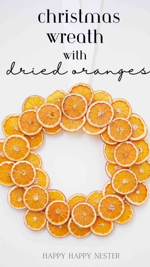Christmas wreath with orange slices pin image