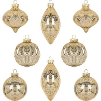 blue and gold christmas tree decorations