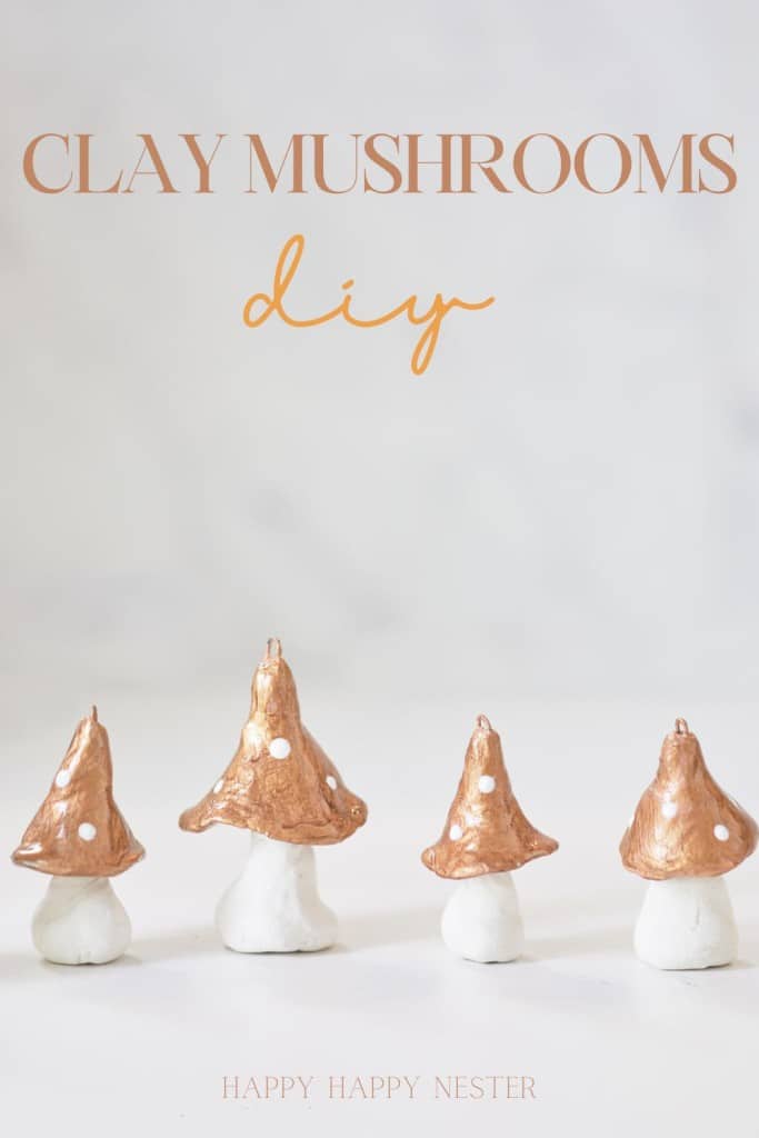 Clay Mushrooms DIY Pin Image