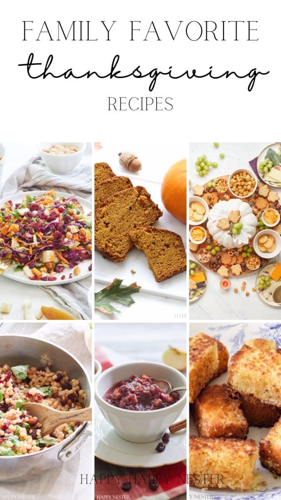family favorite recipes for thanksgiving pin image