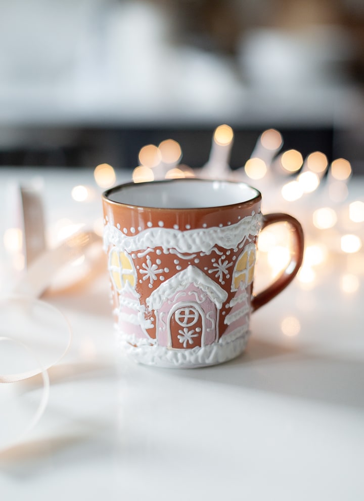 Ceramic Gingerbread Man Mug Christmas Creative Cup Coffee Couple