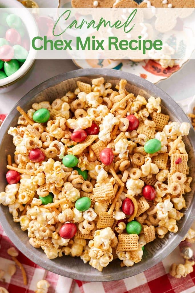 This Caramel Chex Mix Recipe has been a family favorite for a long time. Imagine a delicious mix of caramel popcorn, Corn Chex, peanuts, and crunchy chow mein noodles, all generously coated in a sweet, sugary caramel sauce. It's a treat that combines different textures and flavors for a truly irresistible snack.