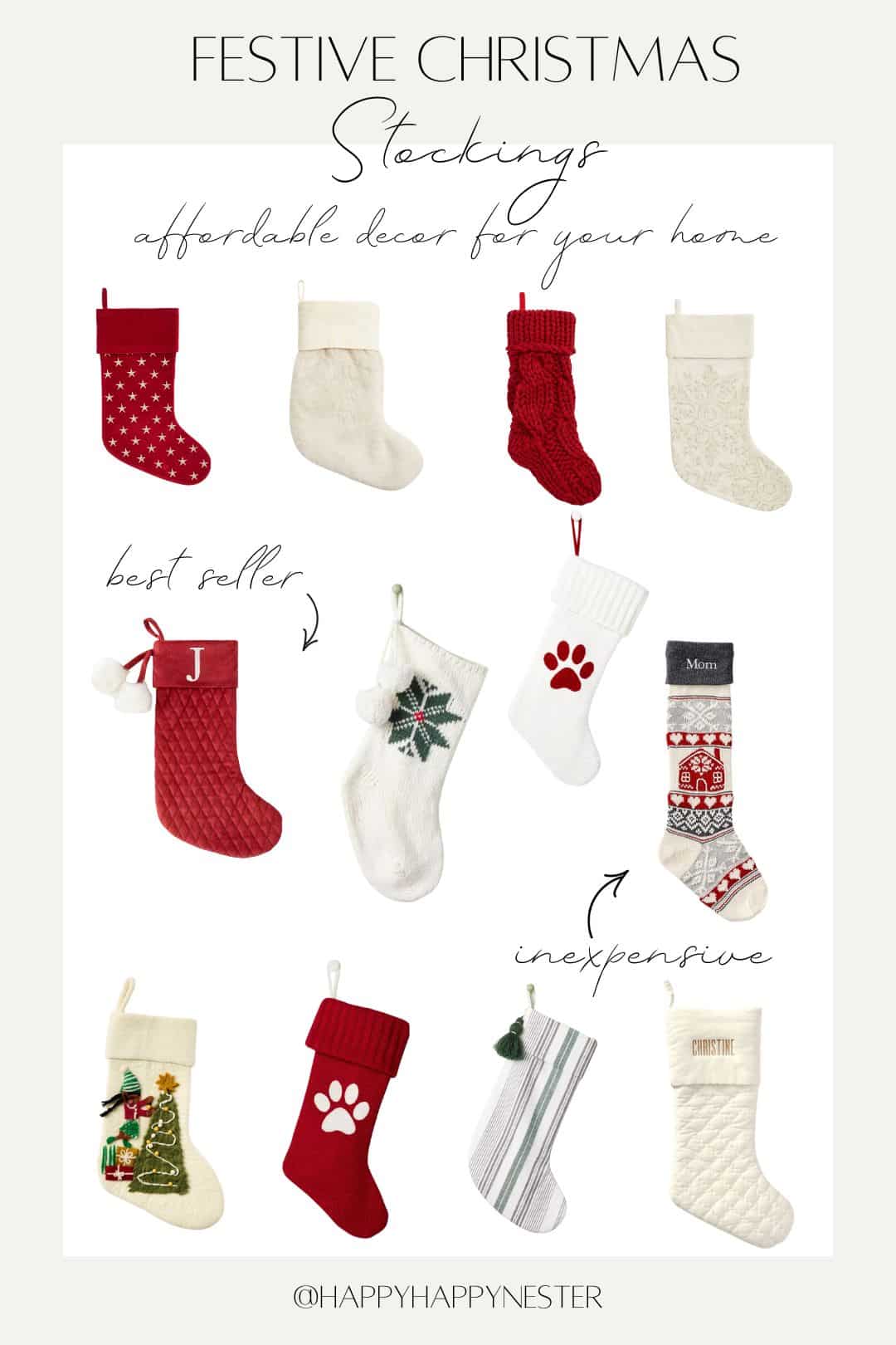 Festive Christmas Stockings - Happy Happy Nester