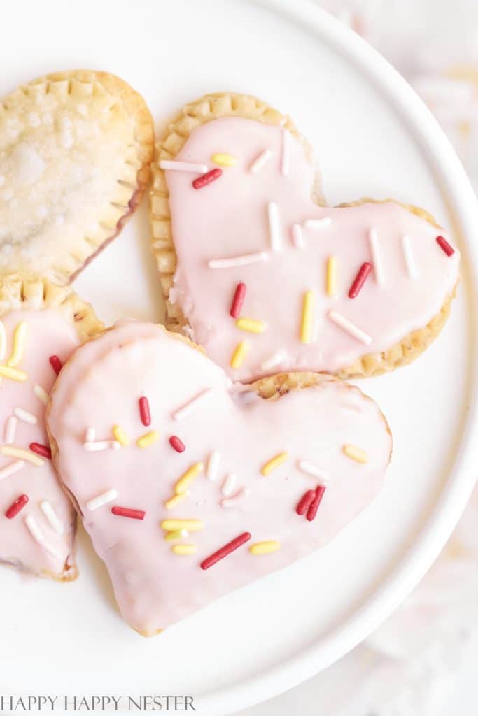 a close up of some Valentine's day heart hand pies