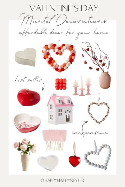 valentine's day mantel decorations