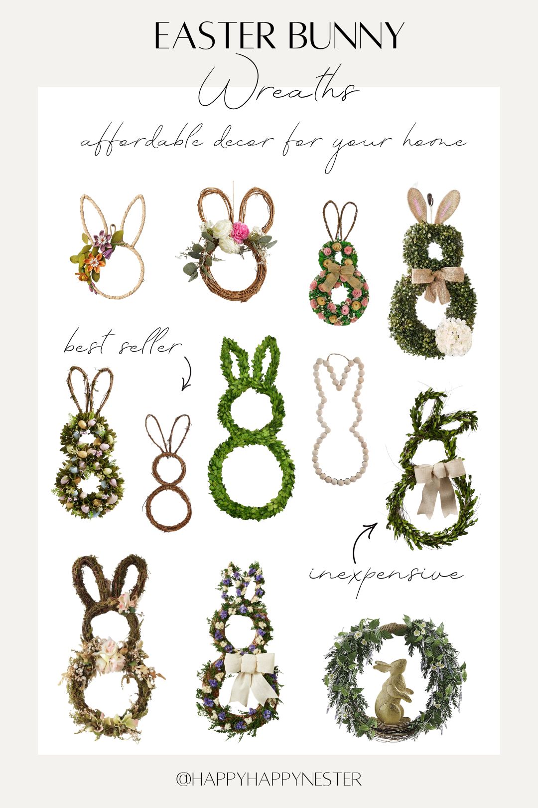 Easter Bunny Wreaths - Happy Happy Nester