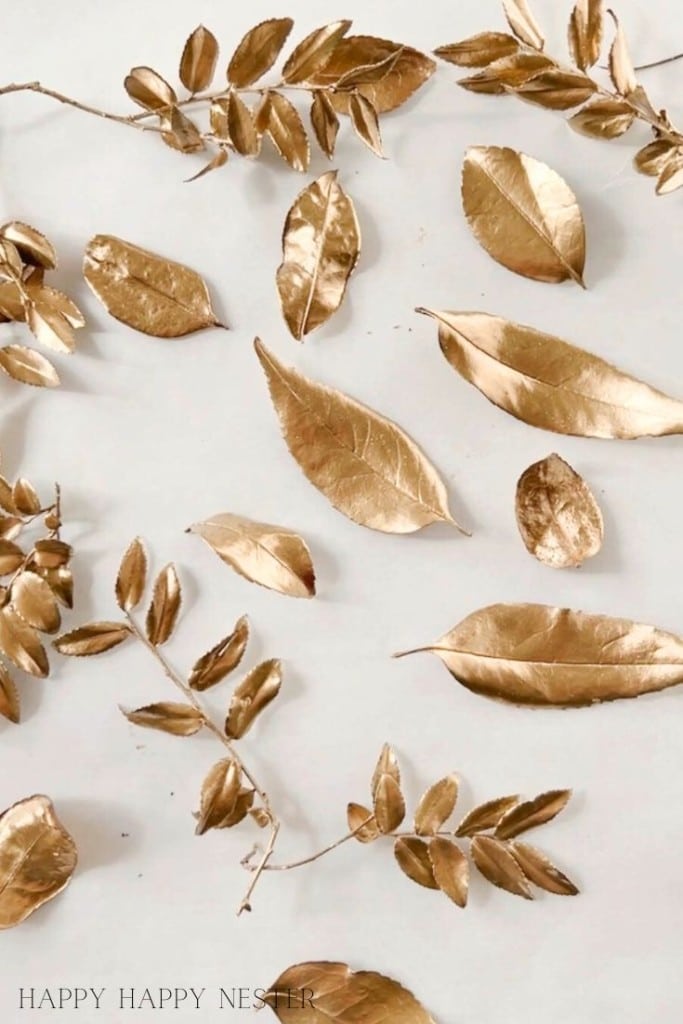 freshly sprayed gold leaves