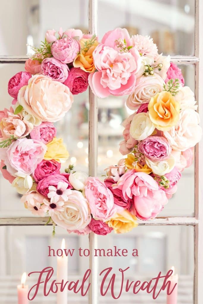 how to make a floral wreath pin image