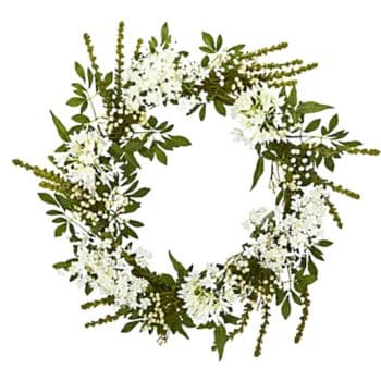 white spring wreaths