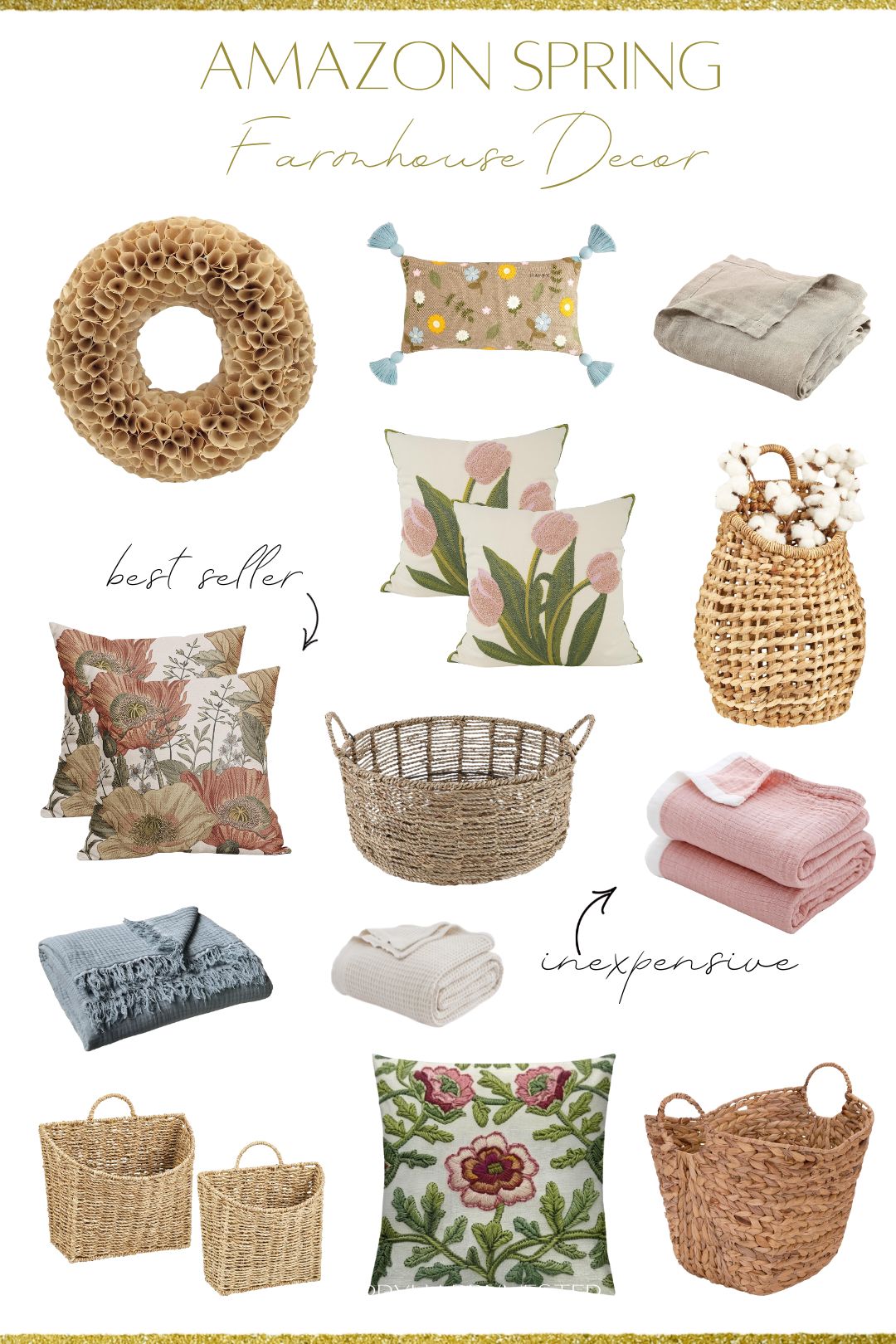 Amazon Spring Farmhouse Decor Happy Happy Nester