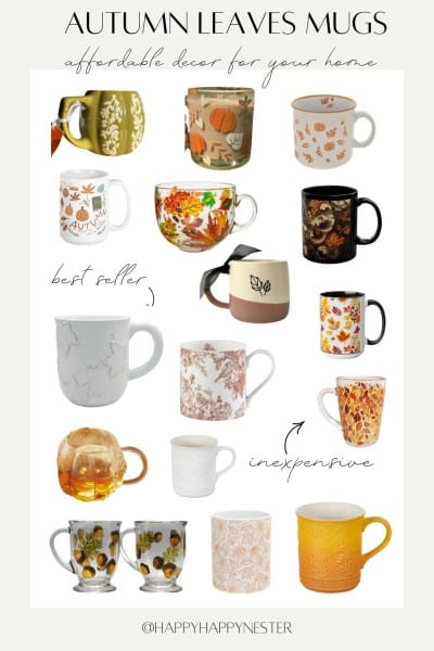 autumn leaves mugs