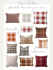 fall plaid throw pillows