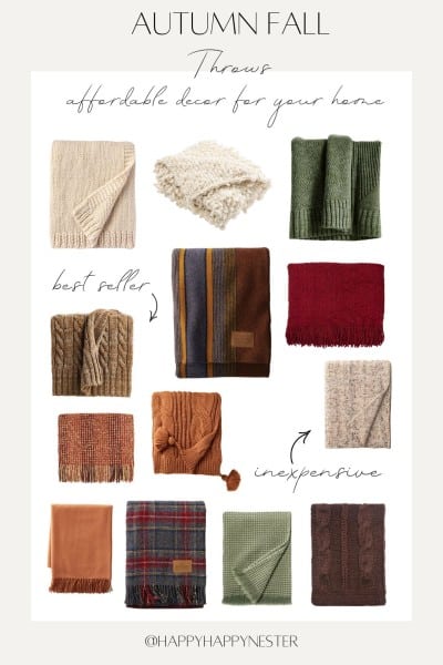 autumn fall throws