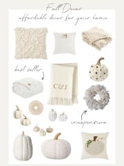 elegant white fall decor