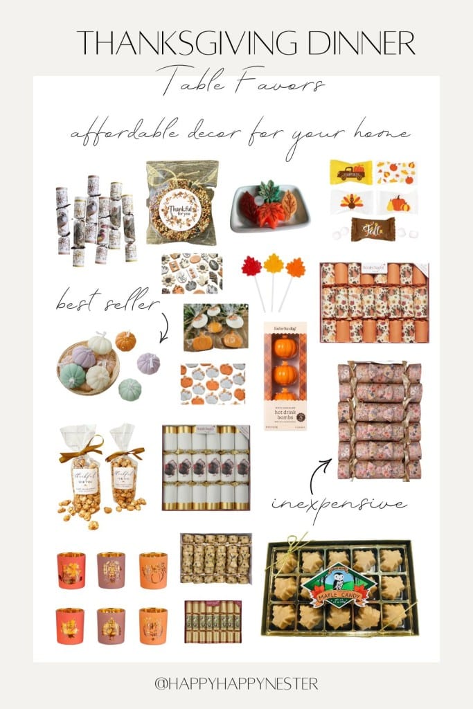 thanksgiving dinner table favors